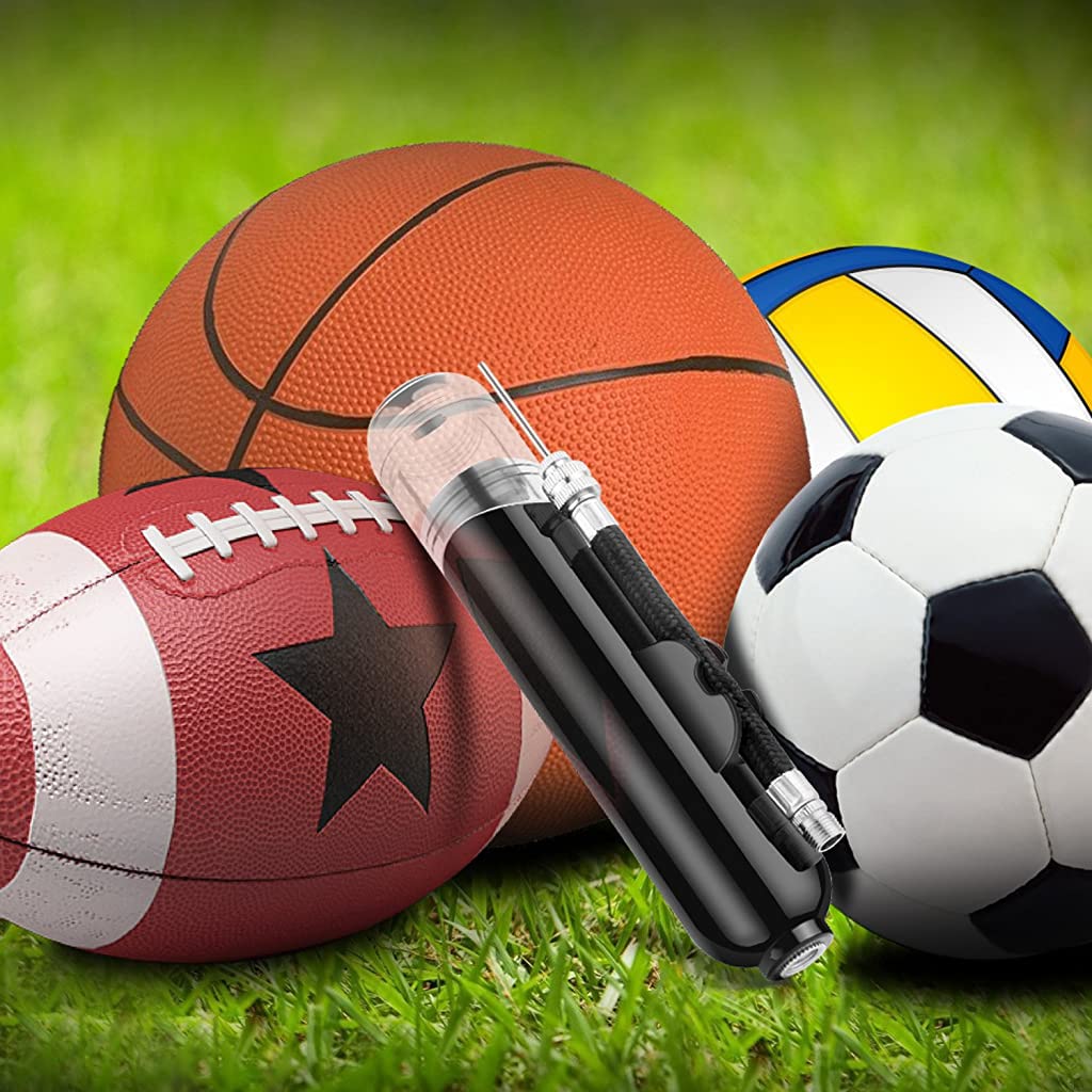 Proberos Air Pump, Cycle Mini Pump with 1 Needles and 2 Nozzles, Dual Action Inflate Mini Air Pump for Soccer Ball, Basketball, Volleyball, Bikes, Ball Sports Inflatable Accessories with pin Proberos Air Pump, Cycle Mini Pump with 1 Needles and 2 Nozzles, Dual Action Inflate Mini Air Pump for Soccer Ball, Basketball, Volleyball, Bikes, Ball Sports Inflatable Accessories with pin